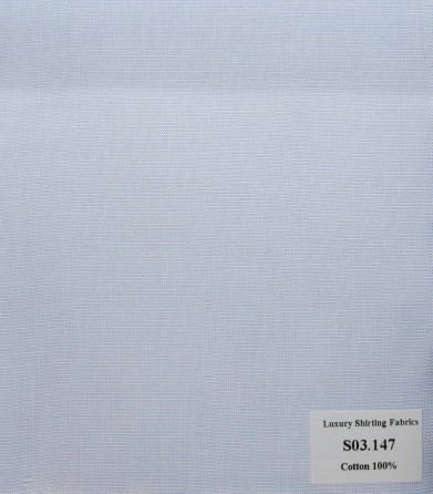 S03.147 Kevinlli S3 - Sơmi 100% Cotton - Trắng Trơn